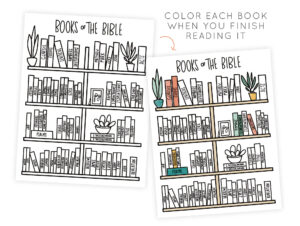 Bible Reading Plan Coloring Page Color As You Go Bible Tracker Printable Etsy