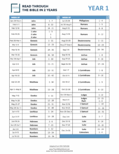 Bible Reading Plan Crestwood Church