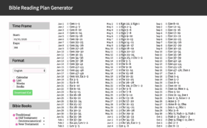 bible reading plan daily reading 2025 bible reading plan generator