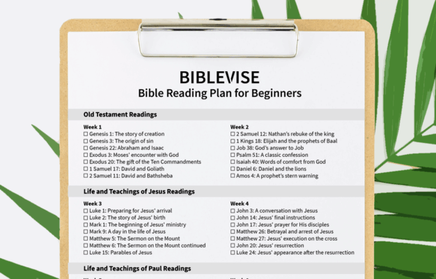 Bible Reading Plan For Beginners With Printable PDF