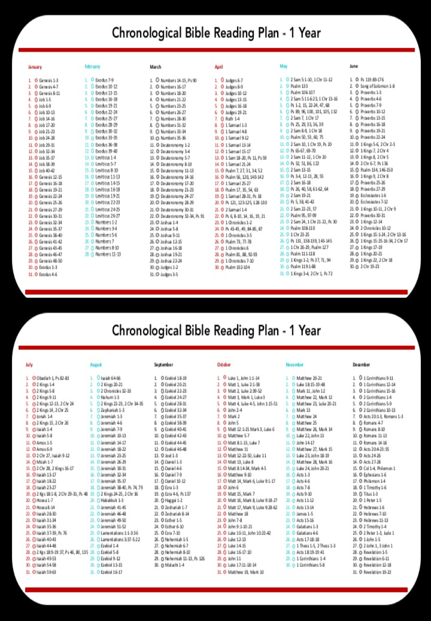 Bible Reading Plan For One Year Printable Printable Coloring Template