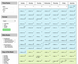 Bible Reading Plan Generator John Dyer