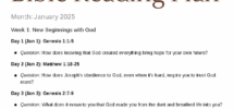 Bible Reading Plan January 2025 Devotion Reflection Studocu