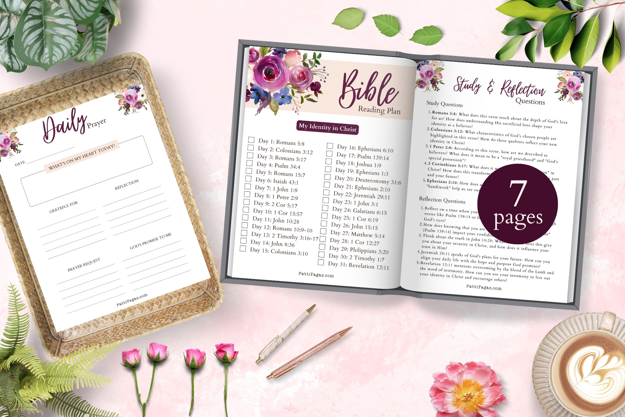 Bible Reading Plan My Identity In Christ Free Printable Patti Fagan