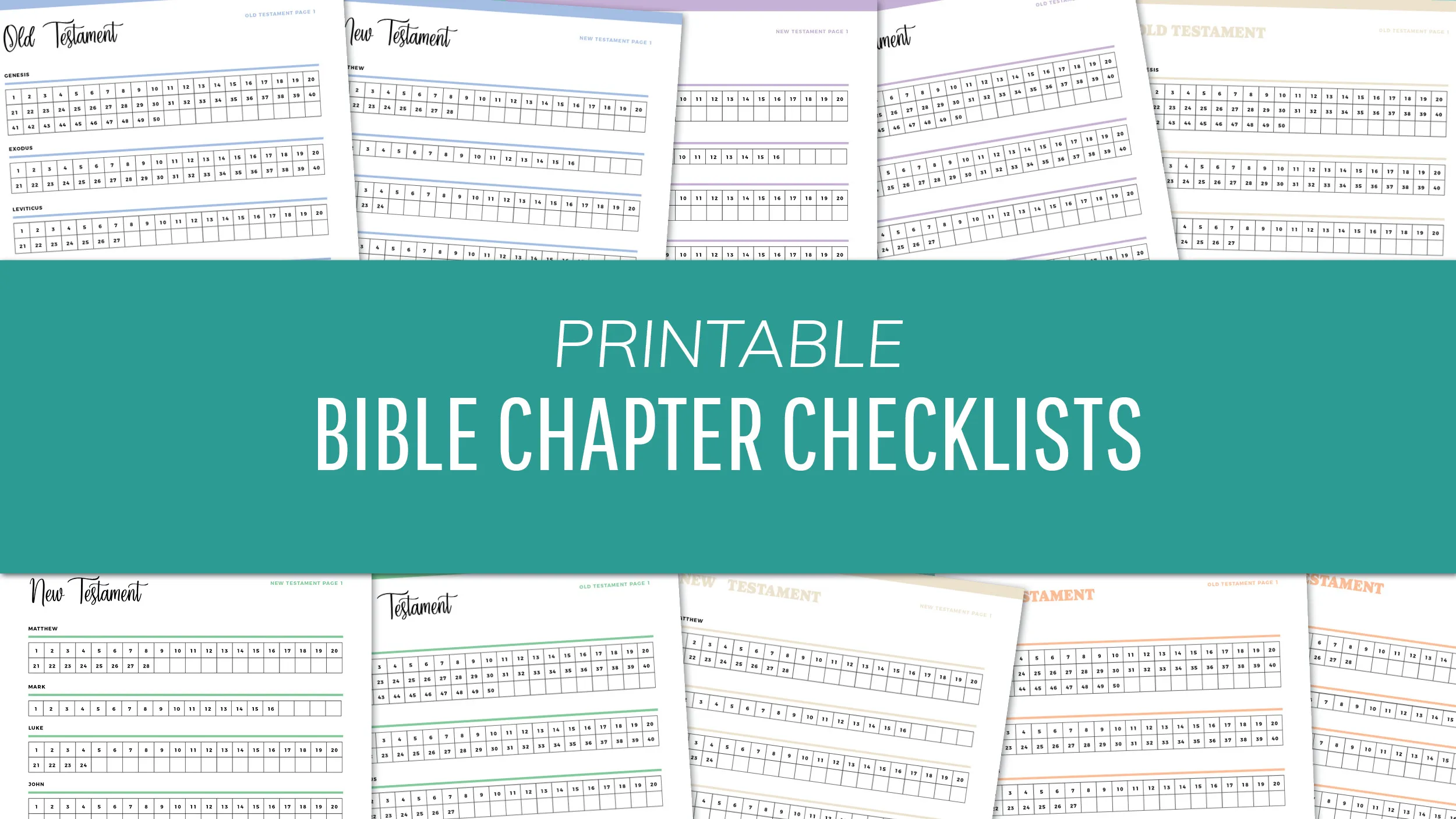 Bible Reading Trackers 6 FREE Bible Chapter Checklists
