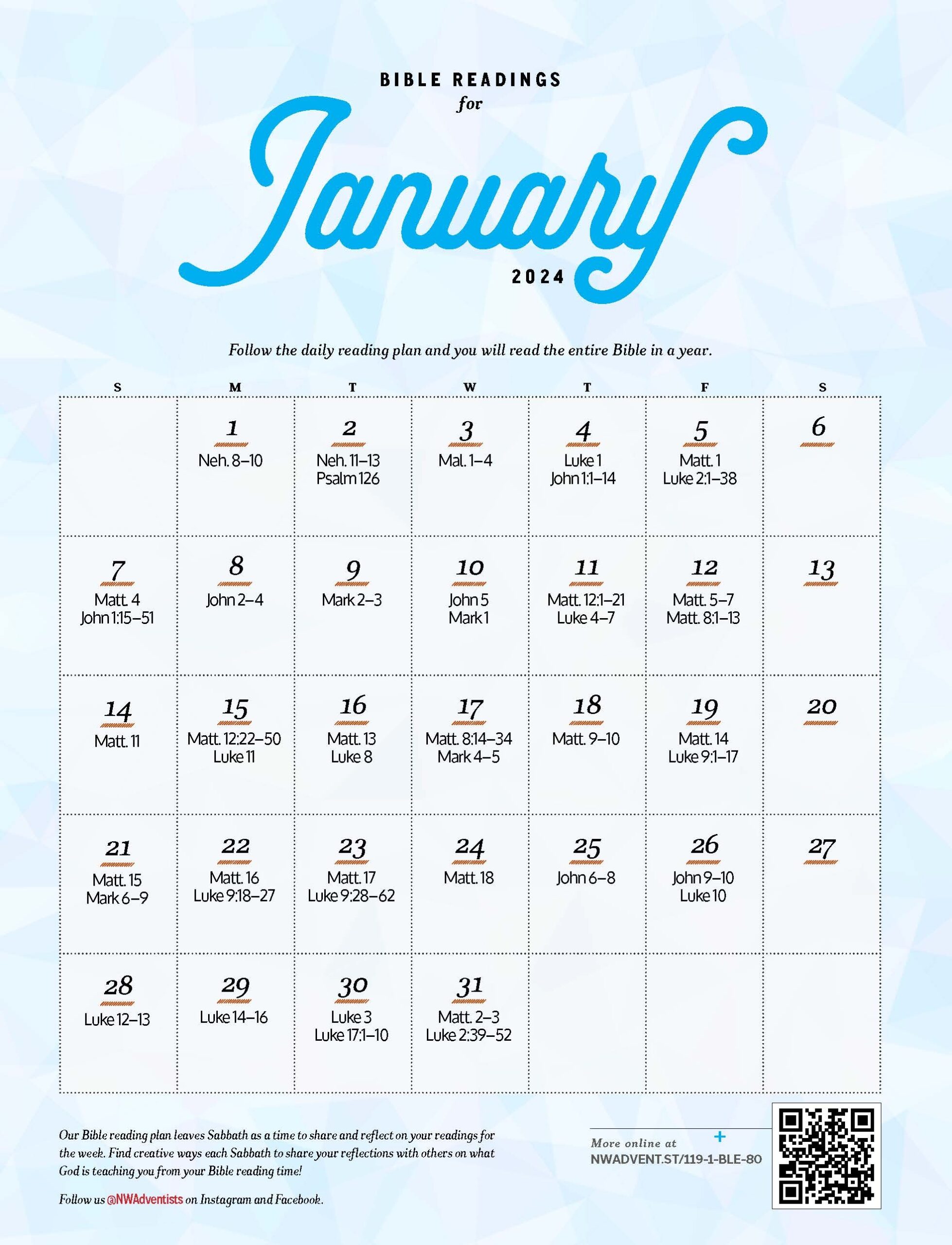 Bible Readings For January 2024 Northwest Adventists