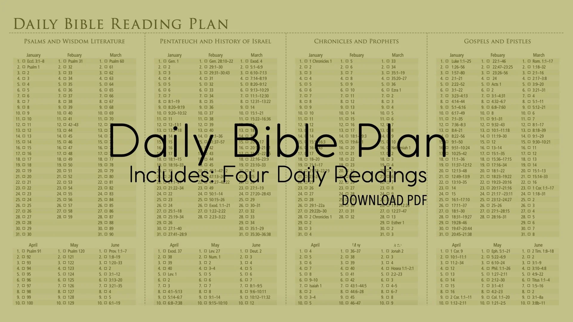 Free Printable Daily Bible Reading