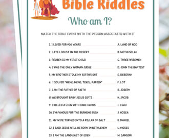 Bible Riddles Who Am I Bible Games For Kids Bible Study Games Bible Retreat Game Women s Ministry Game Adults Bible Games Bible Party Etsy