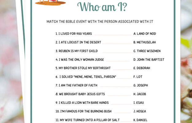 Bible Riddles Who Am I Bible Games For Kids Bible Study Games Bible Retreat Game Women s Ministry Game Adults Bible Games Bible Party Etsy