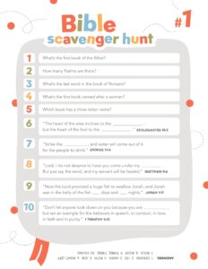 bible scavenger hunt imom