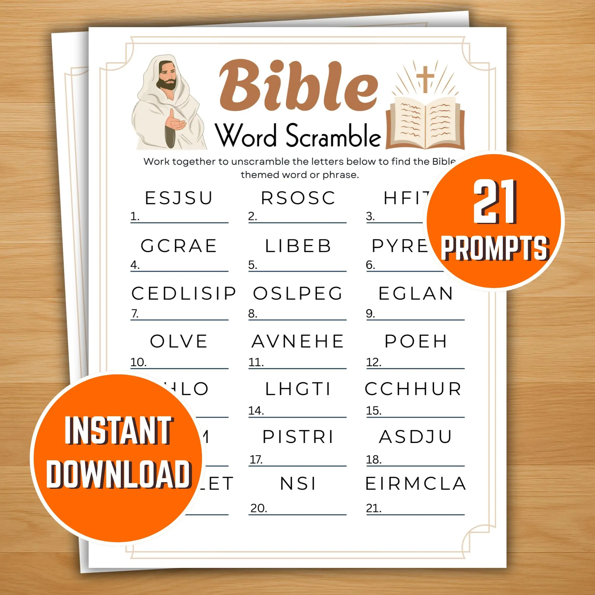 Bible Scramble Etsy