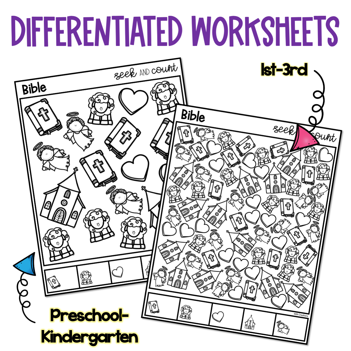 Bible Seek And Count L I Spy Bible Worksheets L Fun Bible Printables Made By Teachers