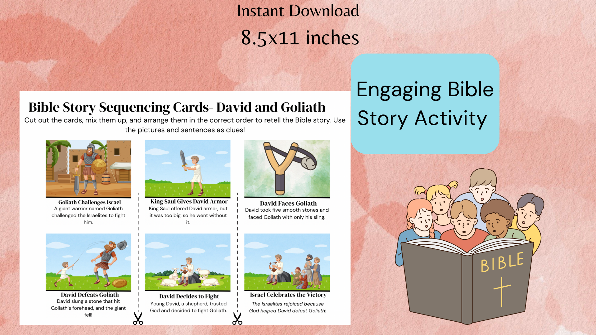 bible sequencing cards teach kids the stories of the bible with printable cards classful