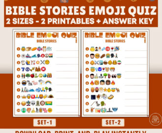 Bible Stories Emoji Game Printables I Emoji Quiz 2 Sets I Church Activity I Bible Study Games I For Adults Kids I Instant Download I PDF Etsy