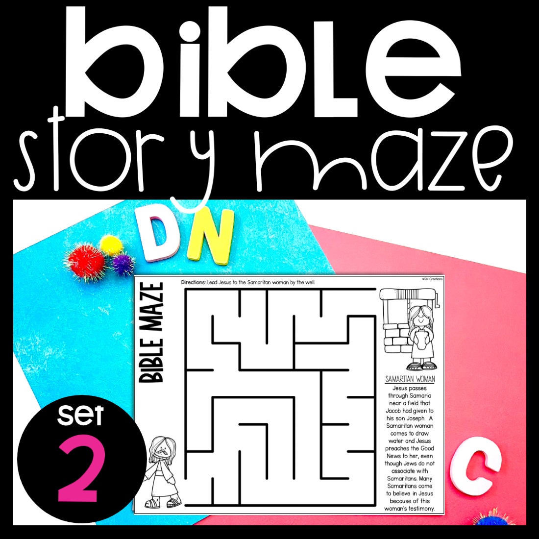 Bible Story Mazes Set 2 Bible Activity Bible Mazes Bible 