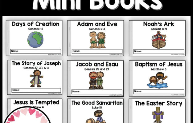 Bible Story Mini Books Bundle 39 Kids Emergent Readers digital Download Etsy