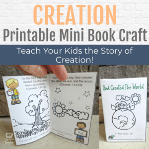 Bible Story Of Creation Mini Book Genesis Craft For Kids Kids Bible Teacher