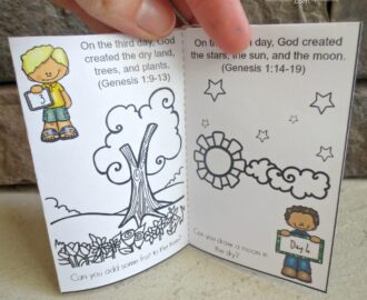 Bible Story Of Creation Mini Book Genesis Craft For Kids Kids Bible Teacher