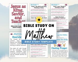 Bible Study Book Of Matthew Etsy