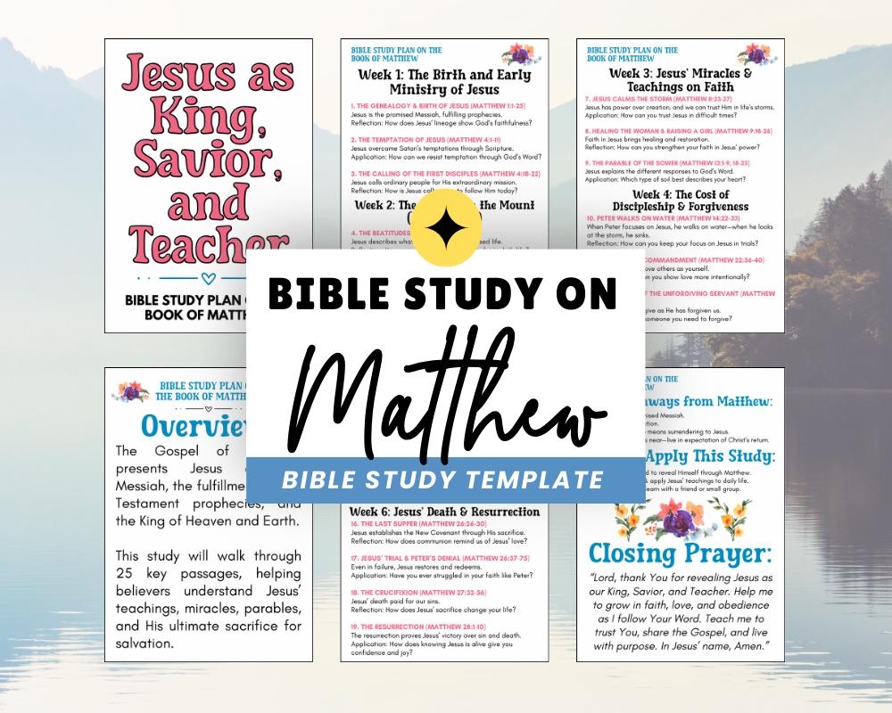 Bible Study Book Of Matthew Etsy