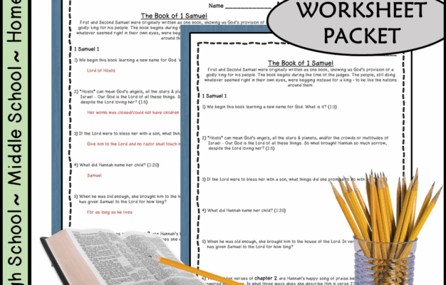 Bible Study Guide For Book Of 1 Samuel Worksheets Made By Teachers