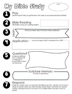 Bible Study Guide For Kids FREE Printable Wildly Anchored Worksheets Library