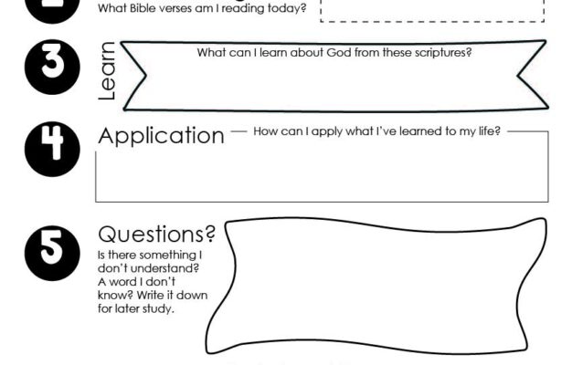Bible Study Guide For Kids FREE Printable Wildly Anchored Worksheets Library