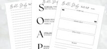 Bible Study Guide Printable SOAP Bible Study Template Minimalist