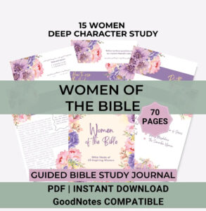 Bible Study Guide Women Of The Bible Devotional Journal For Women Bible Journal For Beginners Bible Character Study Women Ministry Printable Etsy