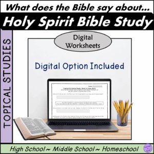 bible study holy spirit topical questions worksheets middle high school classful