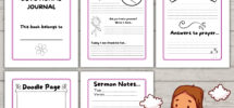 Bible Study Journal For Kids Printable Sermon Notes Devotional Pages For Kids Personal Bible Study Pages For Children Etsy
