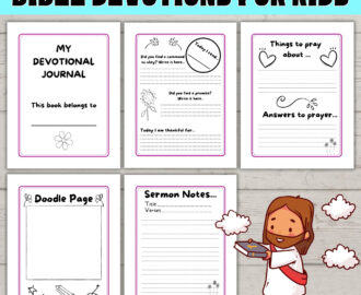 Bible Study Journal For Kids Printable Sermon Notes Devotional Pages For Kids Personal Bible Study Pages For Children Etsy