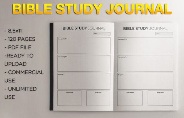 Bible Study Journal L KDP Template 979743