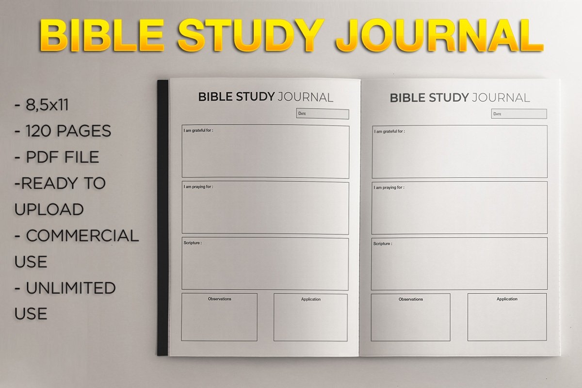 Bible Study Journal L KDP Template 979743 