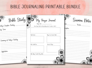 Bible Study Journal Printable Bible Journaling For Women Daily