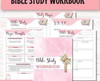 Bible Study Notebook Bible Study Printable Bible Study Guide Bible Planner 66 Page Bible Study Guide Leather