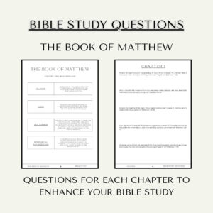 Bible Study Of Matthew Bible Study Questions Bible Study Printable Bible Study Guide Bible Study Goodnotes Bible Study Tools Etsy