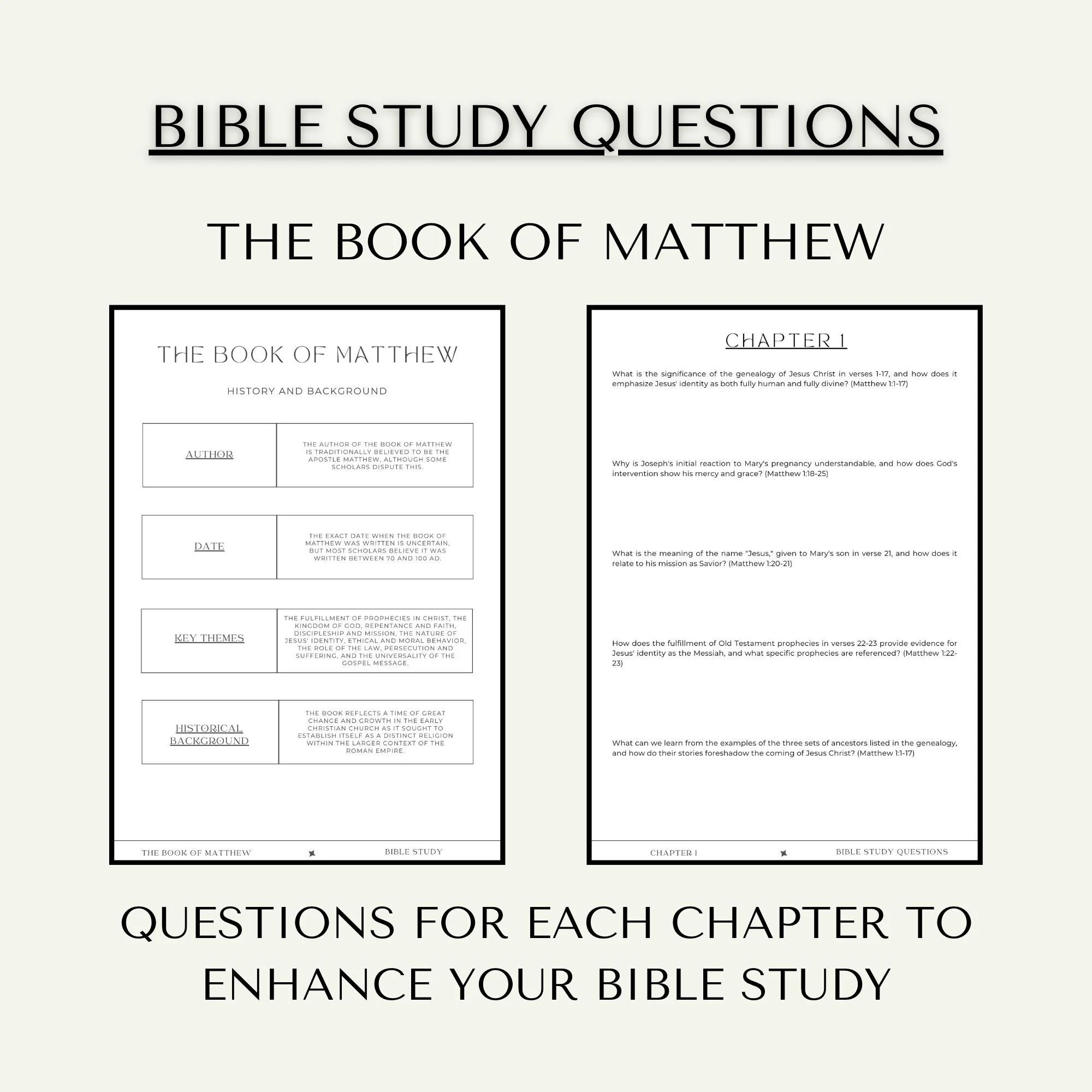 Bible Study Of Matthew Bible Study Questions Bible Study Printable Bible Study Guide Bible Study Goodnotes Bible Study Tools Etsy