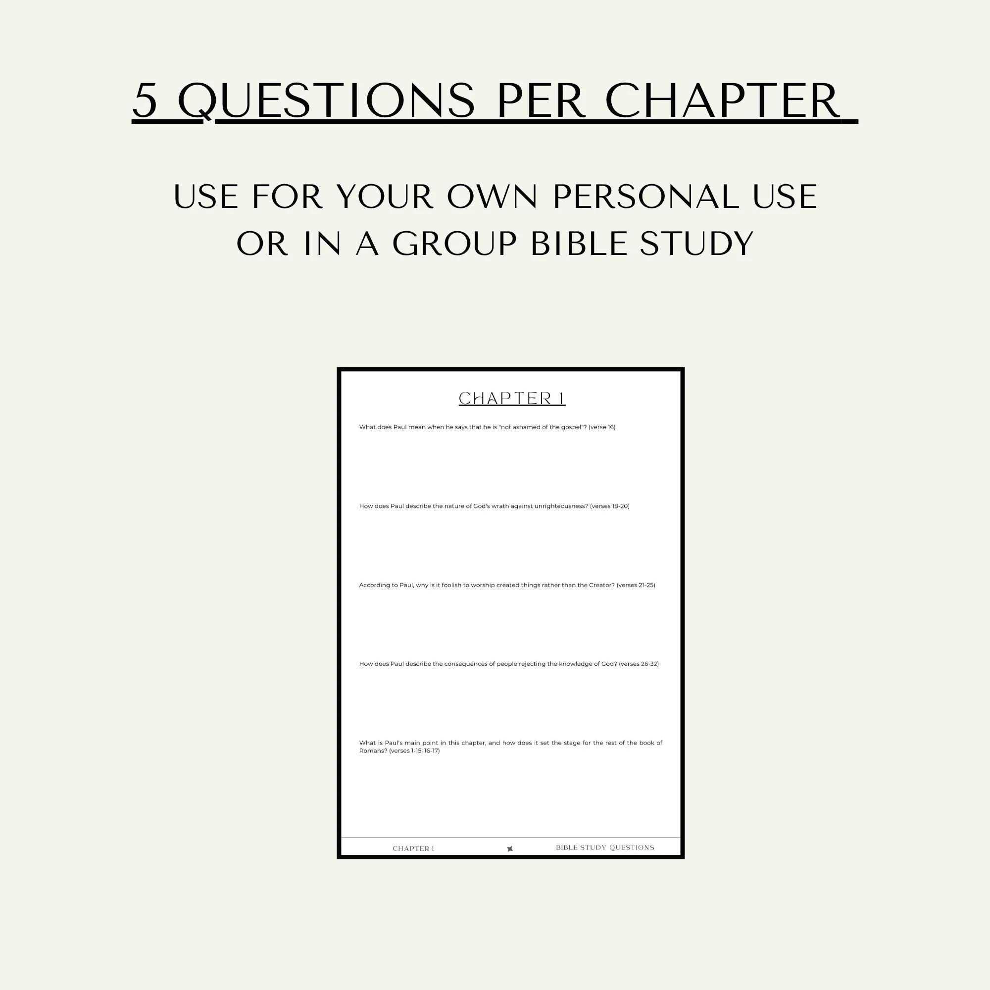 Printable Bible Study On Romans