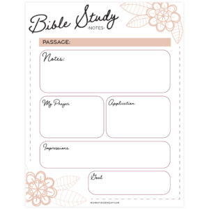 Bible Study Page Flowers Free Christian Printables Worksheets Library