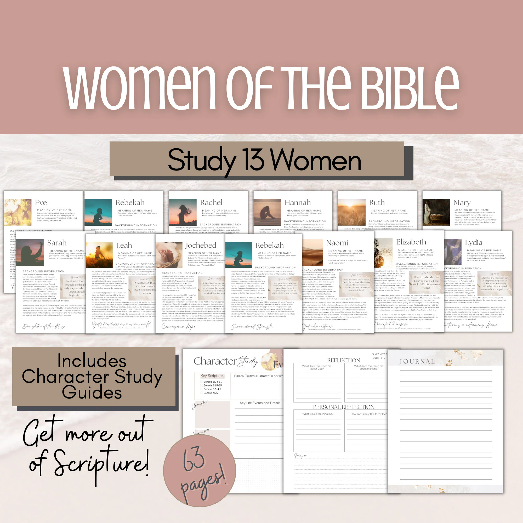 bible study printable daily devotional for women of the bible digital study gifts for christian mothers women of faith etsy