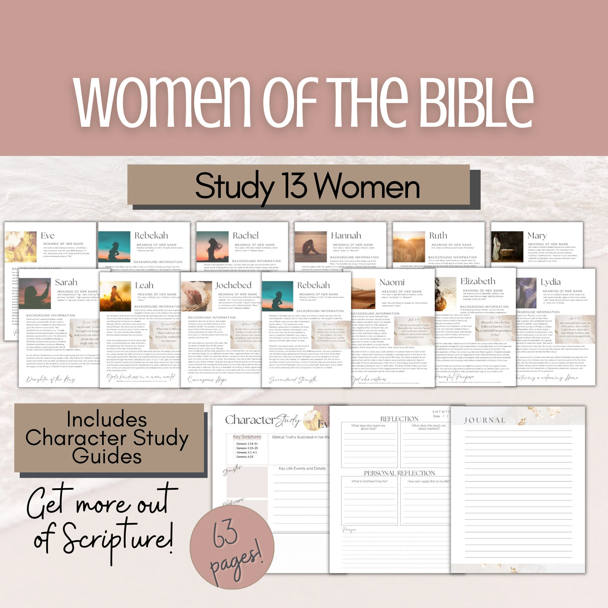 bible study printable daily devotional for women of the bible digital study gifts for christian mothers women of faith etsy
