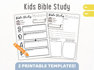 Bible Study Printable For Children Kids Elementary School Youth SOAP Method Digital Christian Youth Worksheet Activity Sunday School Etsy New Zealand
