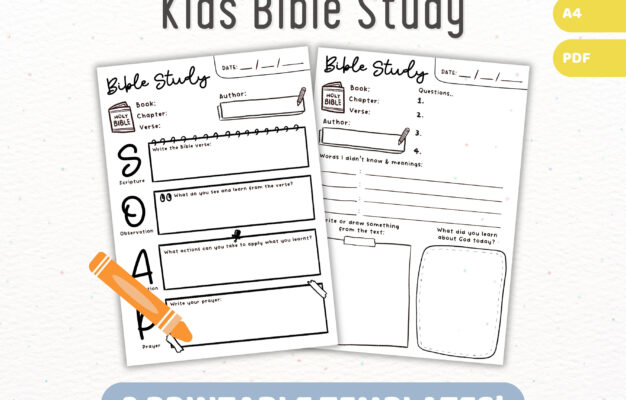 Bible Study Printable For Children Kids Elementary School Youth SOAP Method Digital Christian Youth Worksheet Activity Sunday School Etsy New Zealand
