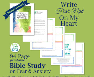 Bible Study Printable Scripture Notebook Kit On Fear And Anxiety Bible Study Worksheets Scripture Study Guide Bible Journaling Etsy