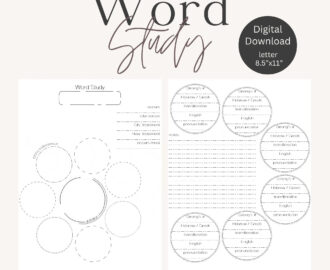 Bible Study Printable Word Study Scripture Planner Worksheet Printable PDF Bible Word Study Etsy