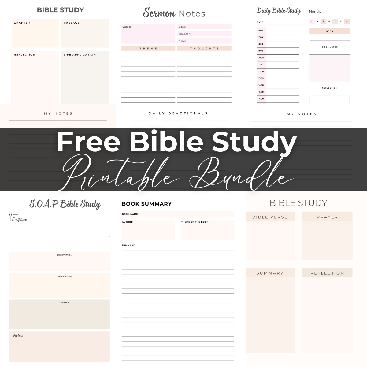 Bible Study Printables FREE Pdf Bundle Lift Your Name