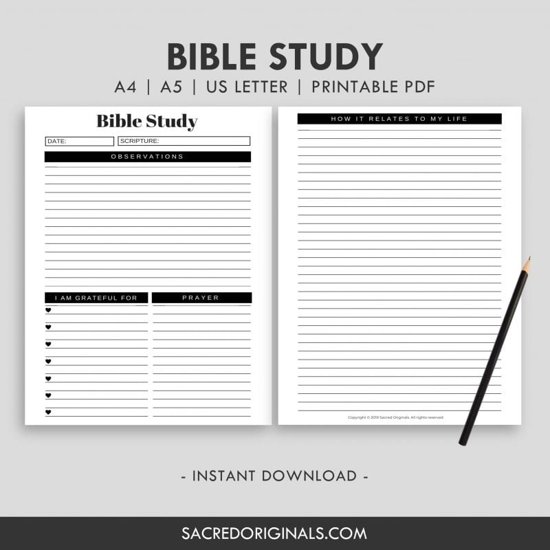 Free Printable Bible Journals PDF