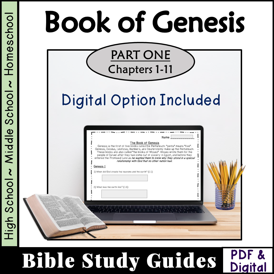 Bible Study Questions Book Of Genesis Ch 1 11 Worksheet Lesson Activity Classful