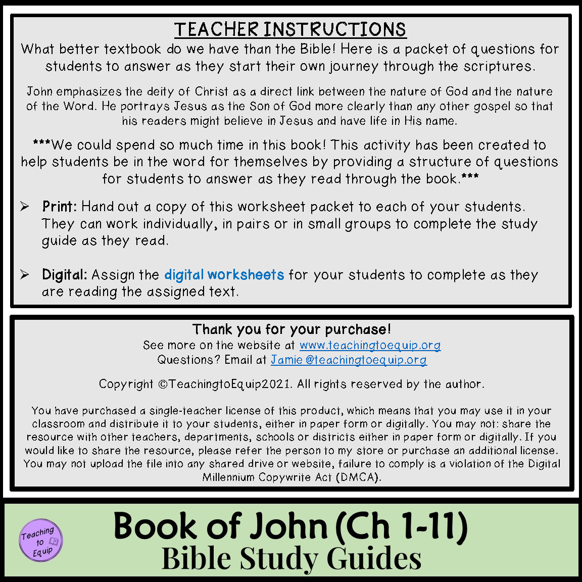 Bible Study Questions For Gospel Of John CH 1 11 Classful